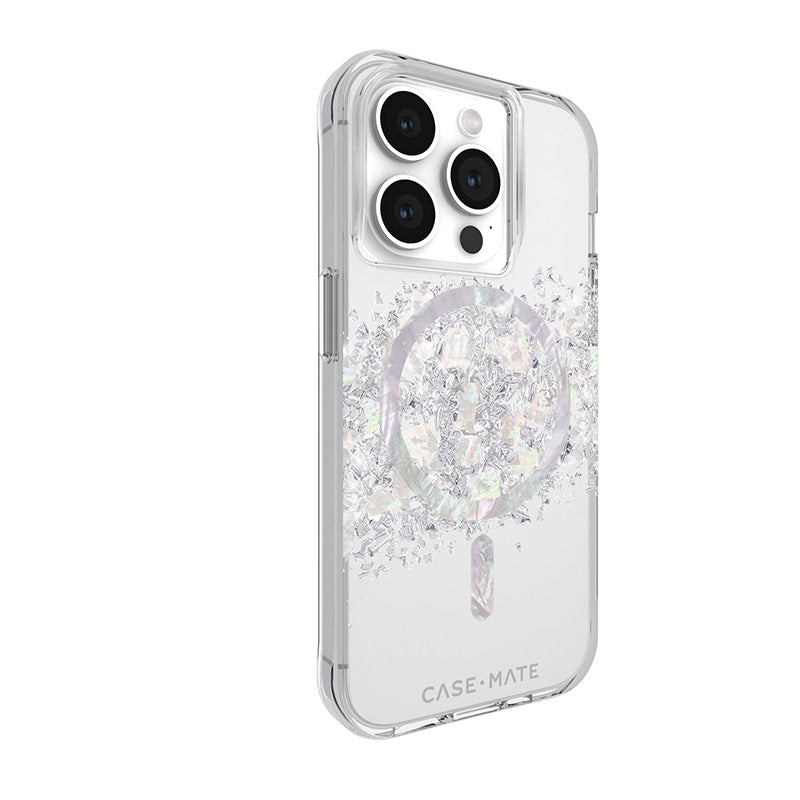 Case-Mate Karat MagSafe - iPhone 15 Pro hoesje met Parelmoer (A Touch of Pearl)