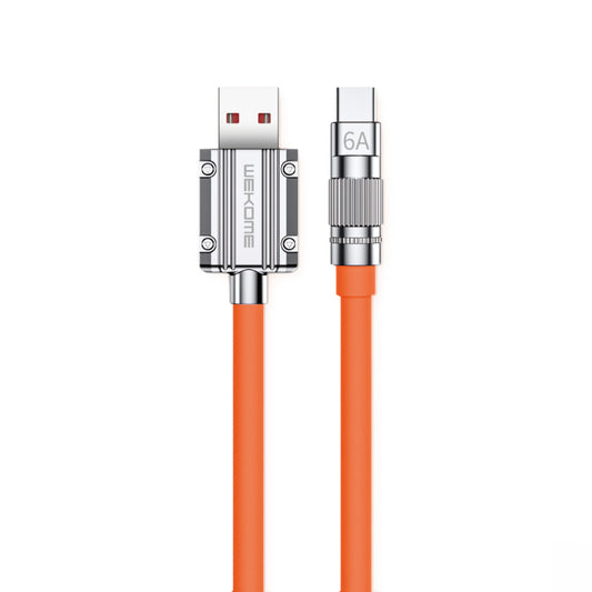 WEKOME WDC-186 Wingle-serie - USB-A naar USB-C snellaadkabel 1 m (oranje)