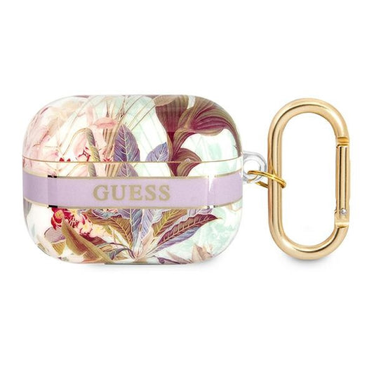 Guess Flower  Case for Airpods Pro (Purple)