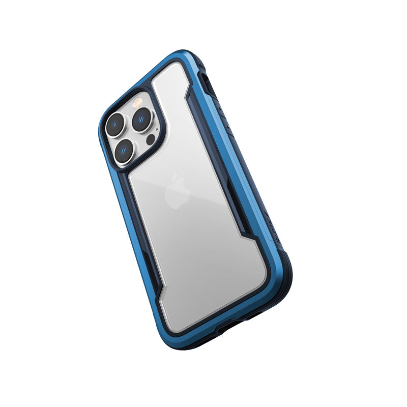 X-Doria Raptic Shield - aluminium hoesje voor iPhone 14 Pro (valtest 3m) (marineblauw)