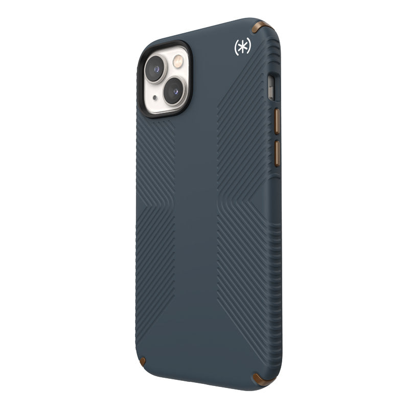 Presidio2 Grip - hoesje voor iPhone 15 Plus / 14 Plus met MICROBAN-coating (houtskool / koel brons / leisteen)