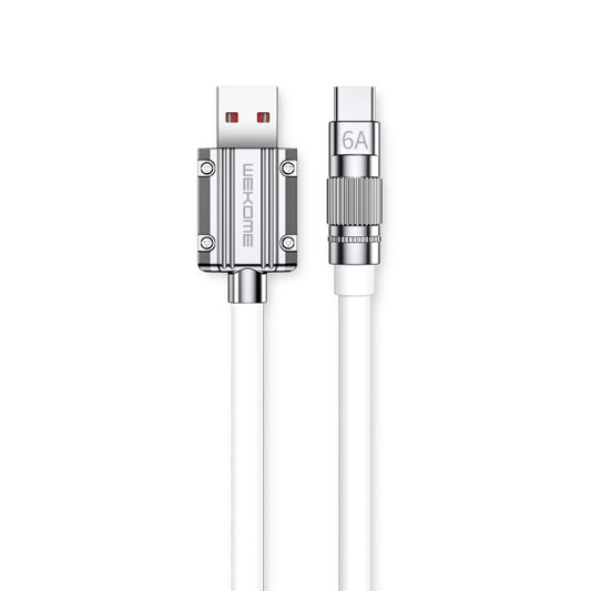 WEKOME WDC-186 Wingle-serie - USB-A naar USB-C snellaadkabel 1 m (wit)