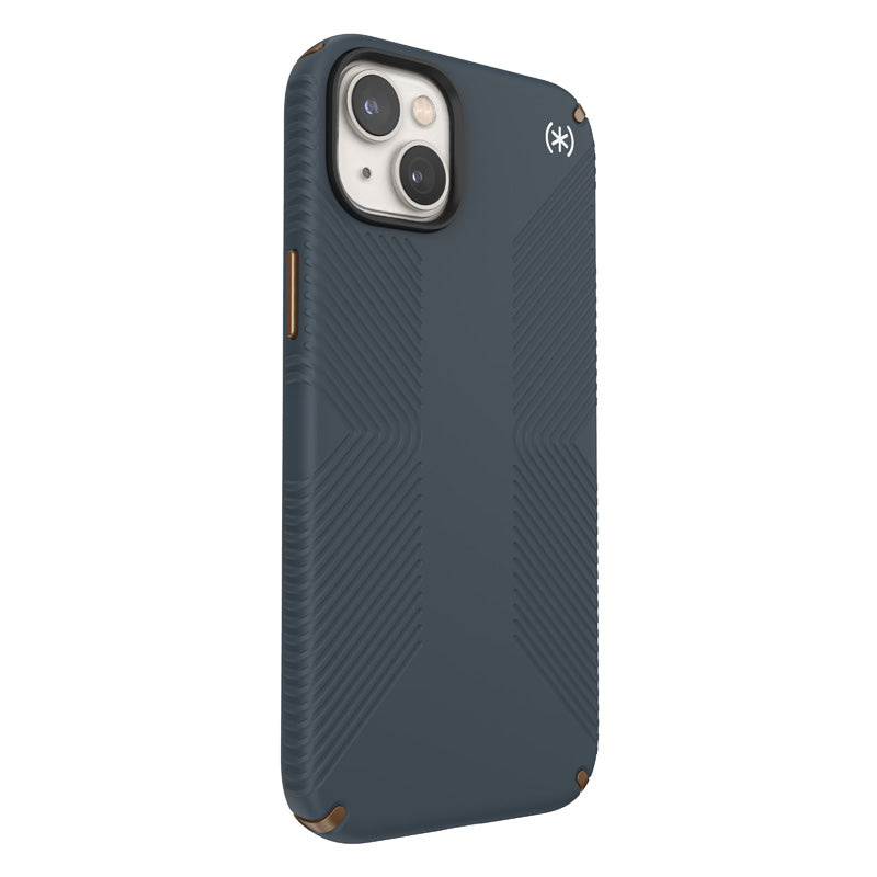 Presidio2 Grip - hoesje voor iPhone 15 Plus / 14 Plus met MICROBAN-coating (houtskool / koel brons / leisteen)