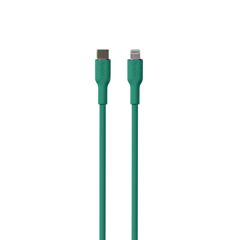 PURO ICON Soft-Kabel – USB-C auf Lightning MFi 1,5 m (Jade)