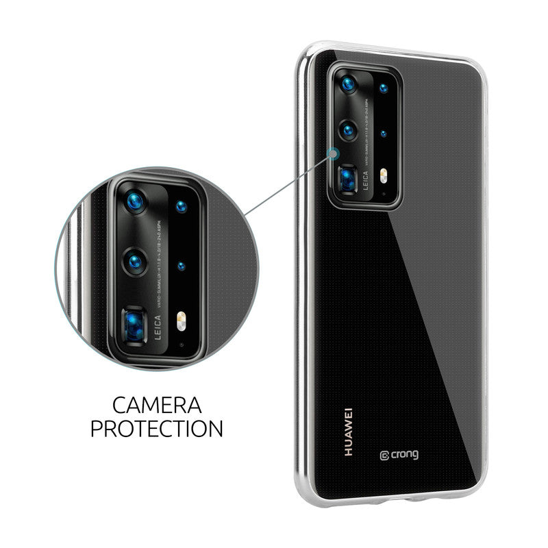 Crong Crystal Slim Cover - Beschermhoes voor Huawei P40 Pro (doorzichtig)