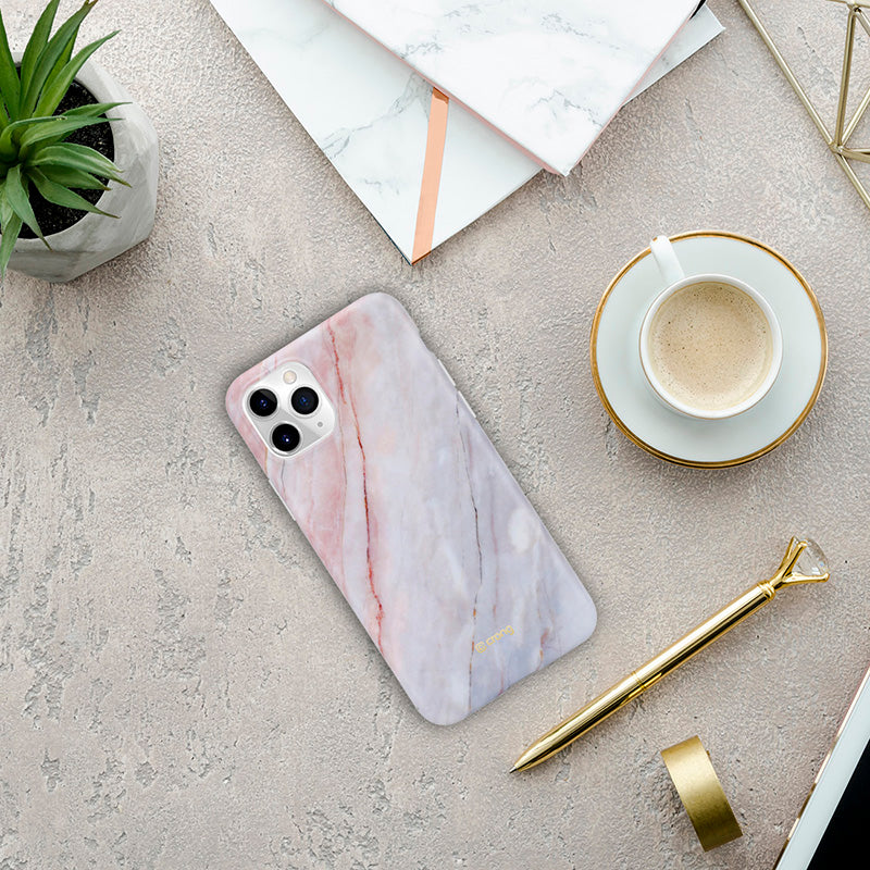 Crong Marble Case  Case for iPhone 11 Pro (Pink)