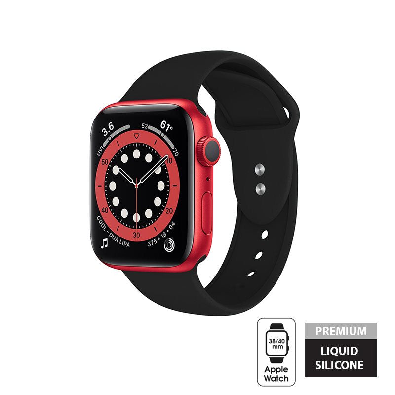 Crong Liquid Band für Apple Watch 38/40/41 mm (Schwarz)