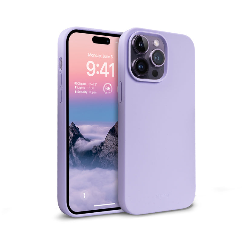 Crong Color Cover Liquid Silicone Case for iPhone 14 Pro Max (Purple)