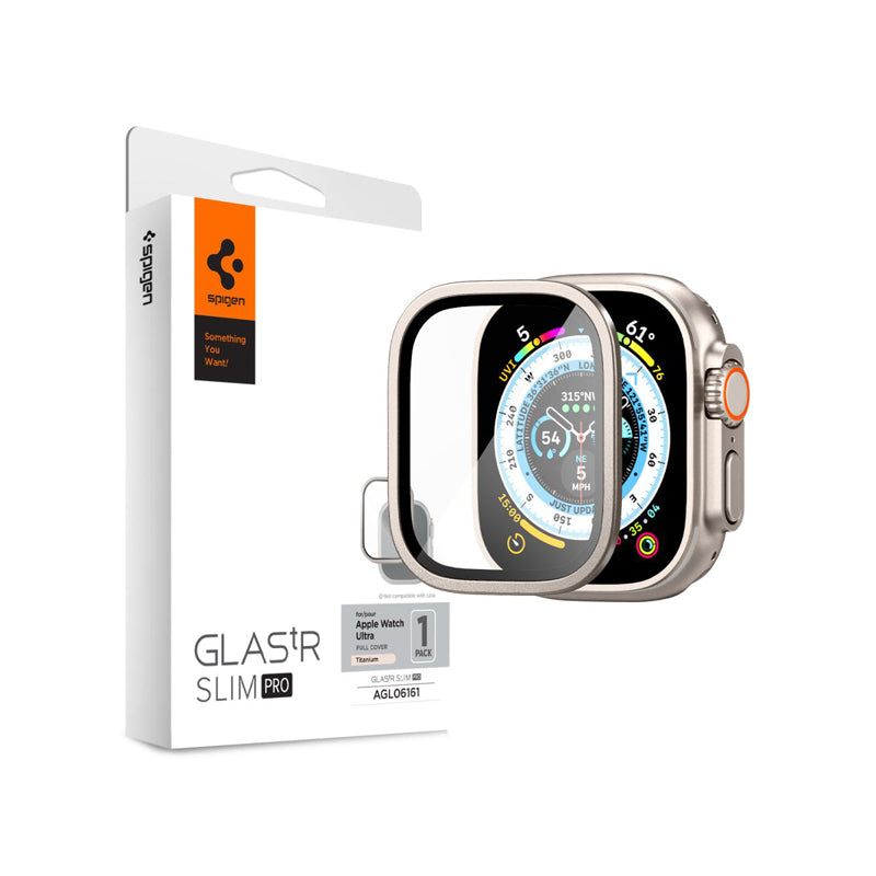 Spigen Glas.TR Slim Pro - Gehärtetes Glas für Apple Watch Ultra 49 mm (Titan)