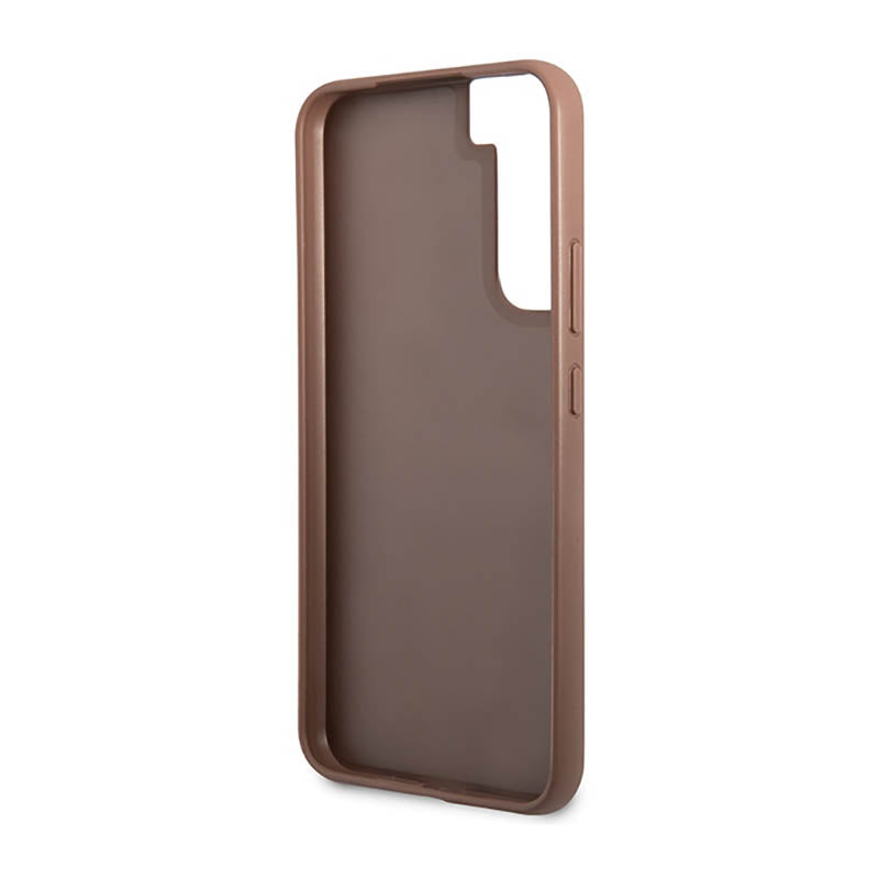 Guess 4G Metal Logo - Case voor Samsung Galaxy S23 (bruin)