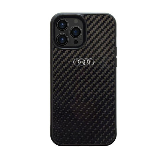 Audi Carbon Fiber - Hülle für iPhone 14 Pro Max (Schwarz)