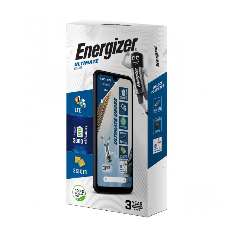 Energizer Ultimate U608S – Smartphone 2 GB RAM 32 GB 6,08 Zoll 4G Dual Sim EU (Schwarz)